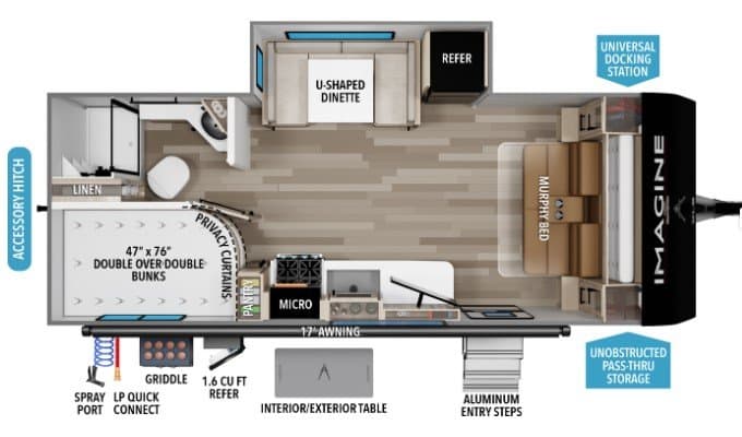 2026 Grand Design Imagine XLS 21MBE floorplan