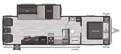 2023 Keystone Springdale East 285TL floorplan