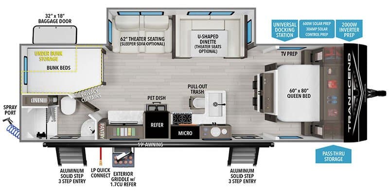 2026 Grand Design Transcend Xplor 27DBX floorplan