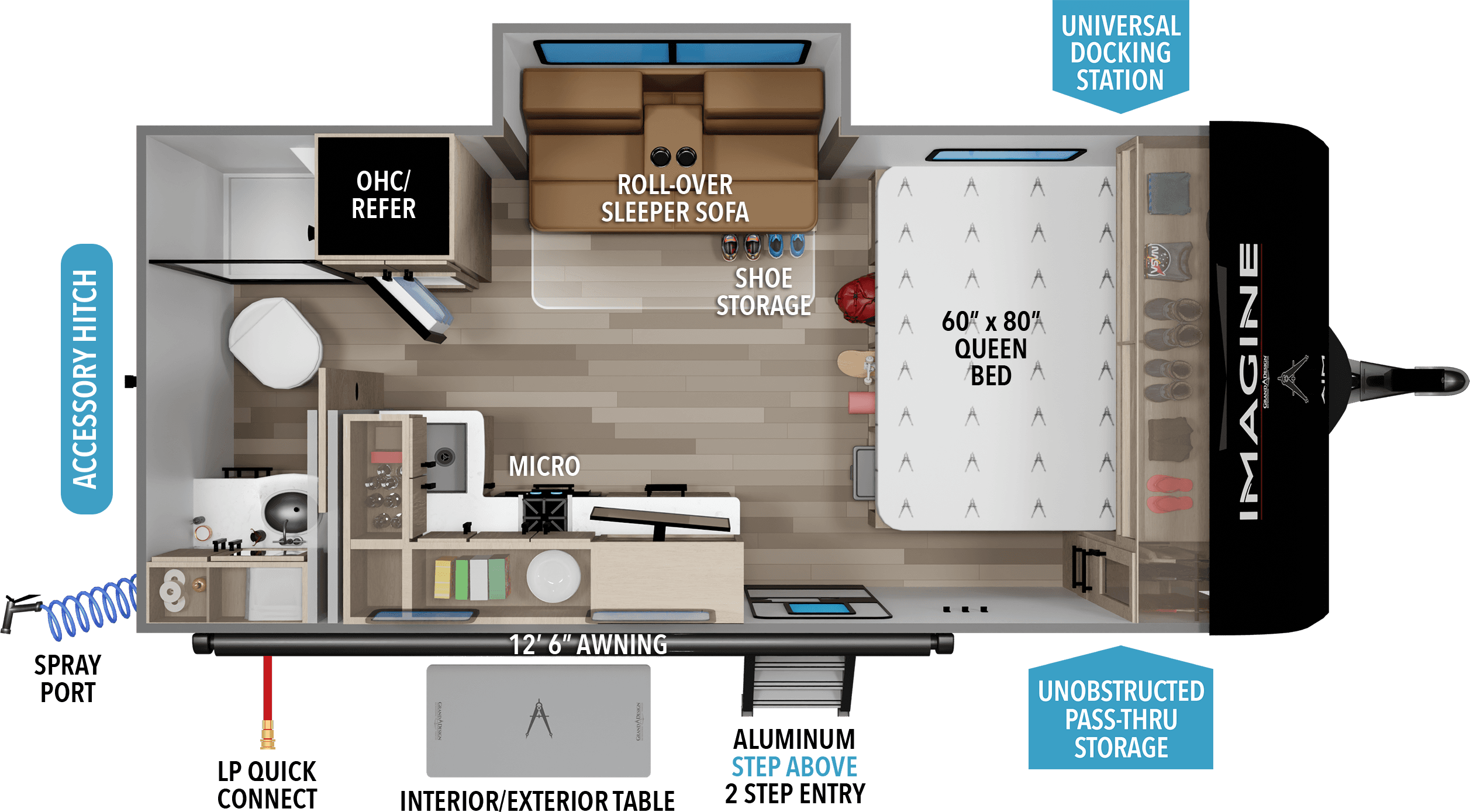 2026 Grand Design Imagine AIM 16MLA floorplan