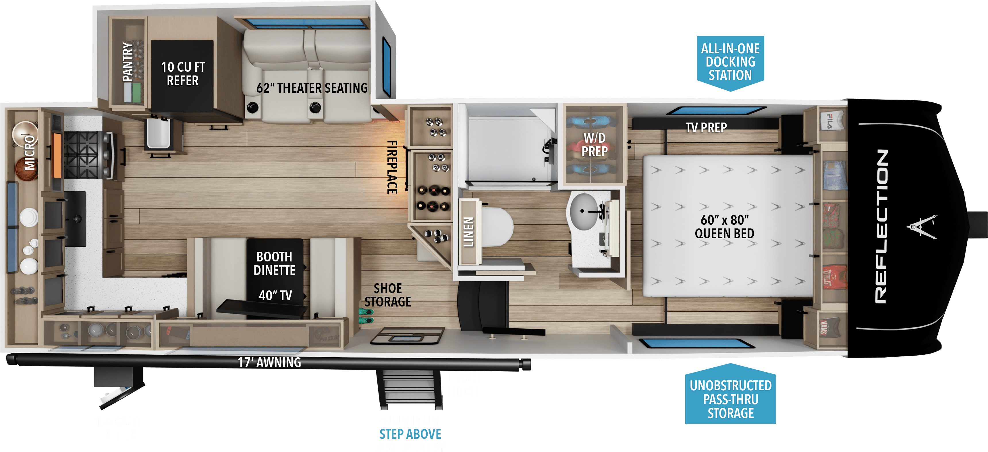 2026 Grand Design Reflection 150 Series 250ML floorplan