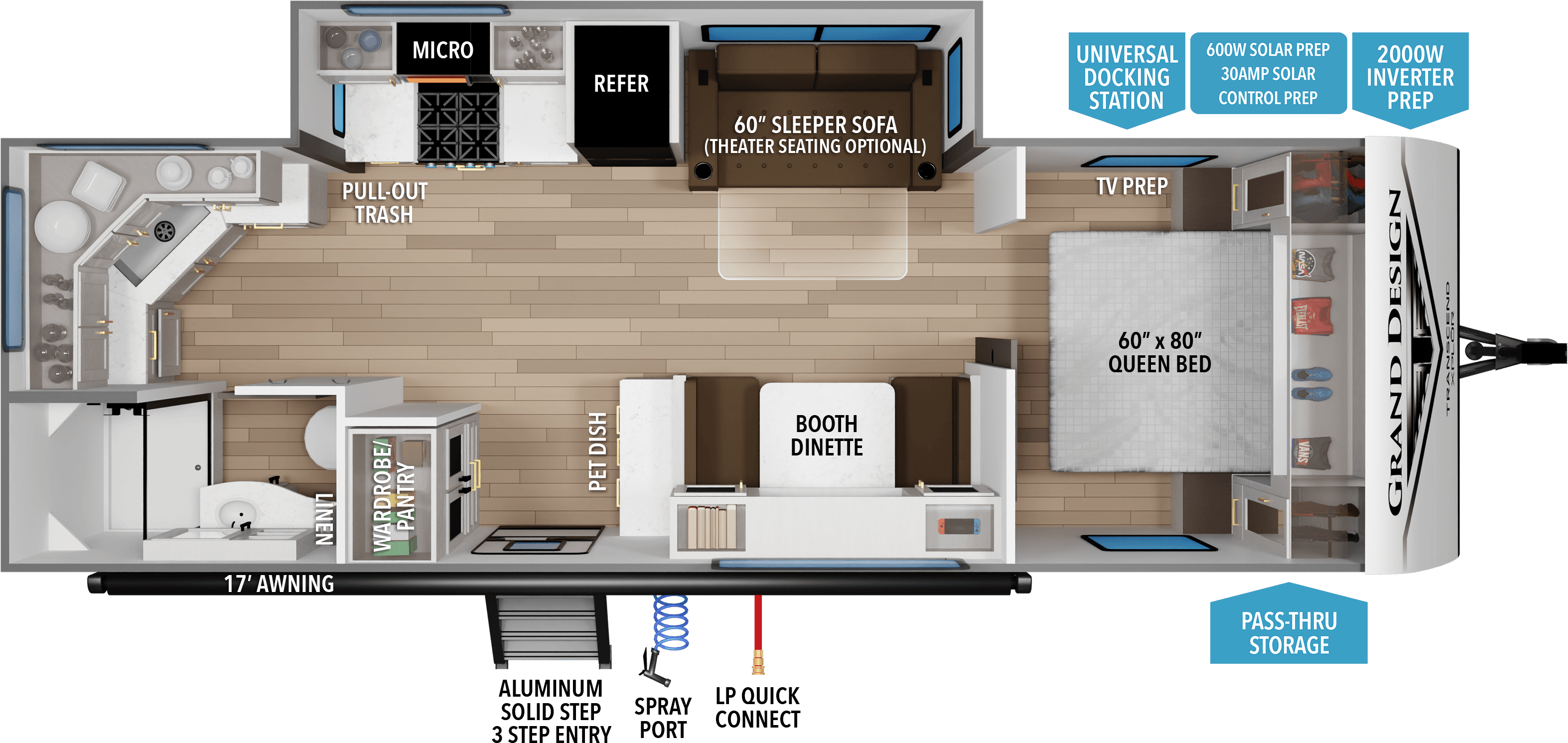 2026 Grand Design Transcend Xplor 25MLX floorplan